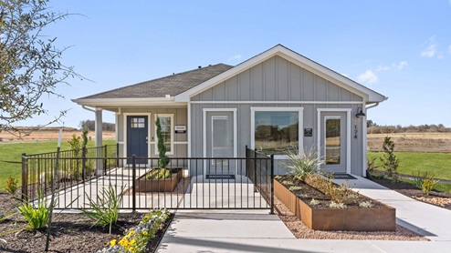 The Caroline floorplan - B Elevation at Watermill in Uhland, TX.