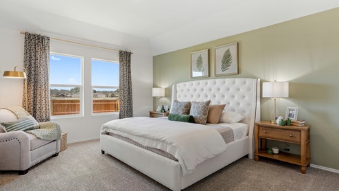 The Caroline floorplan - B Elevation at Watermill in Uhland, TX.