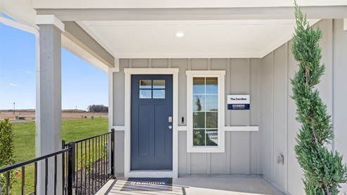 The Caroline floorplan - B Elevation at Watermill in Uhland, TX.