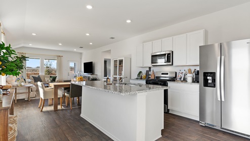 The Caroline floorplan - B Elevation at Watermill in Uhland, TX.