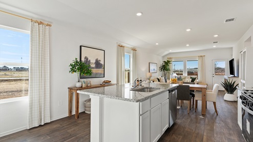 The Caroline floorplan - B Elevation at Watermill in Uhland, TX.