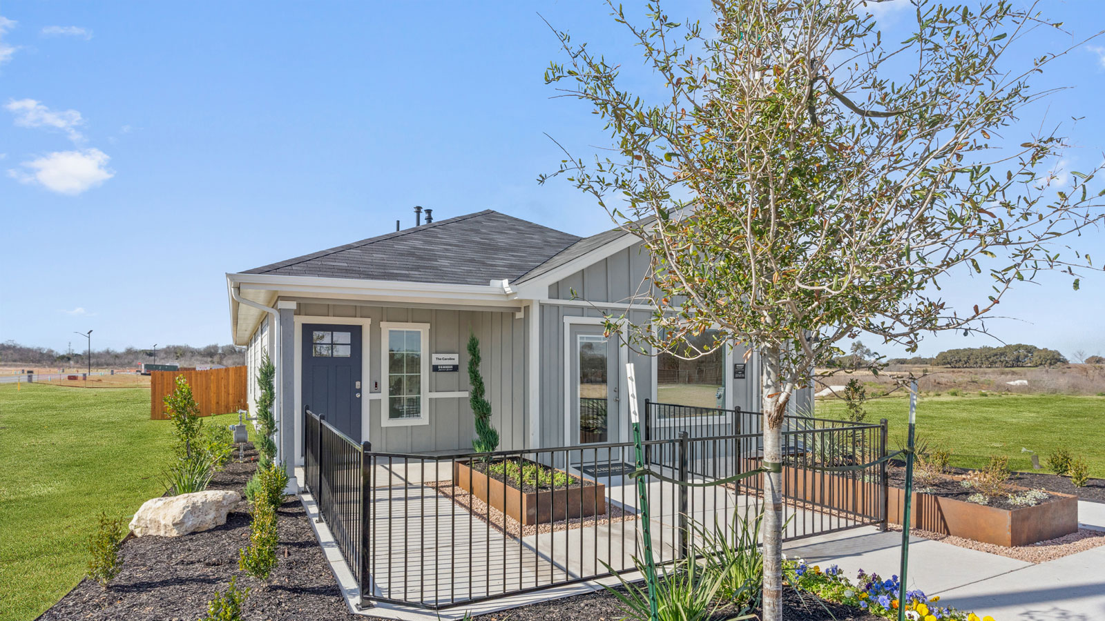 The Caroline floorplan - B Elevation at Watermill in Uhland, TX.