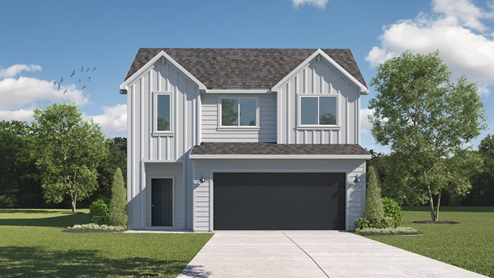 Grace Front Exterior Rendering - Two Story - Elevation F