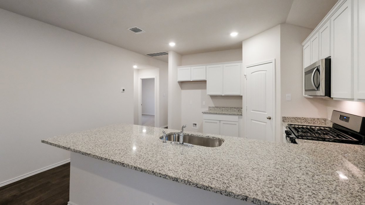 Kitchen with stainless steel appliances