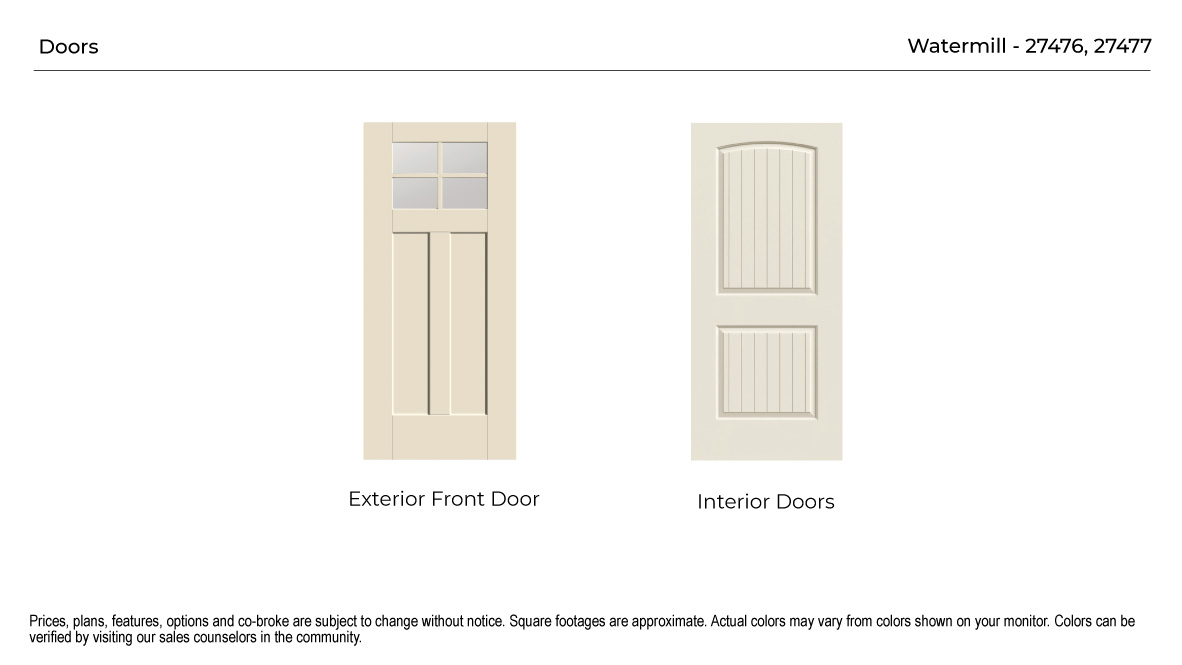 Watermill Door Selection