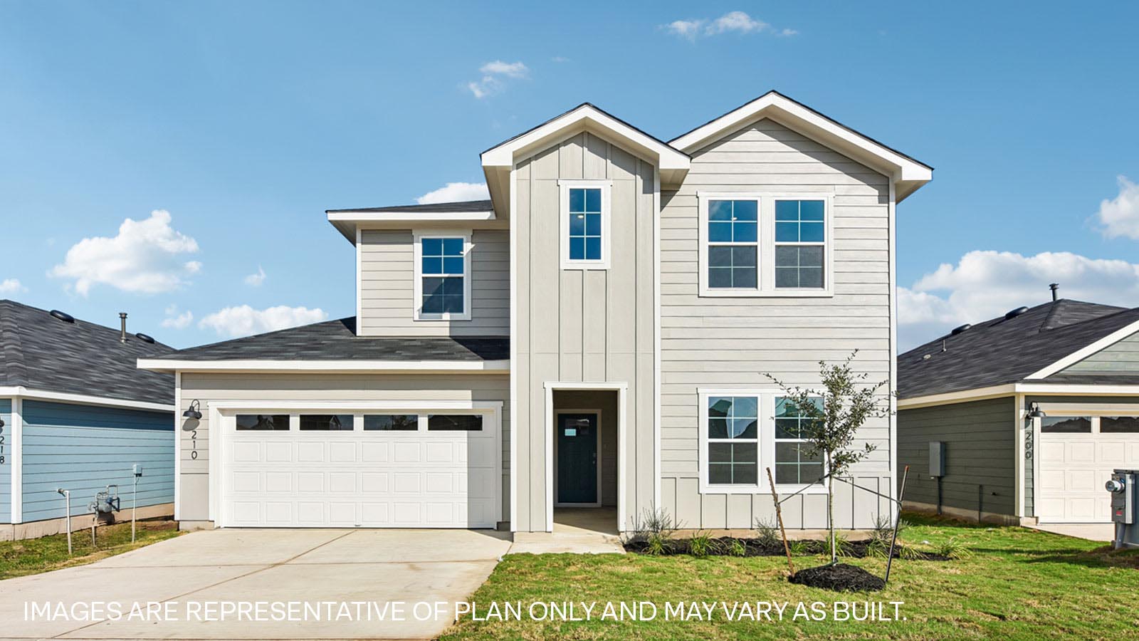 The Naples Floorplan- Elevation B at Watermill in Uhland, TX