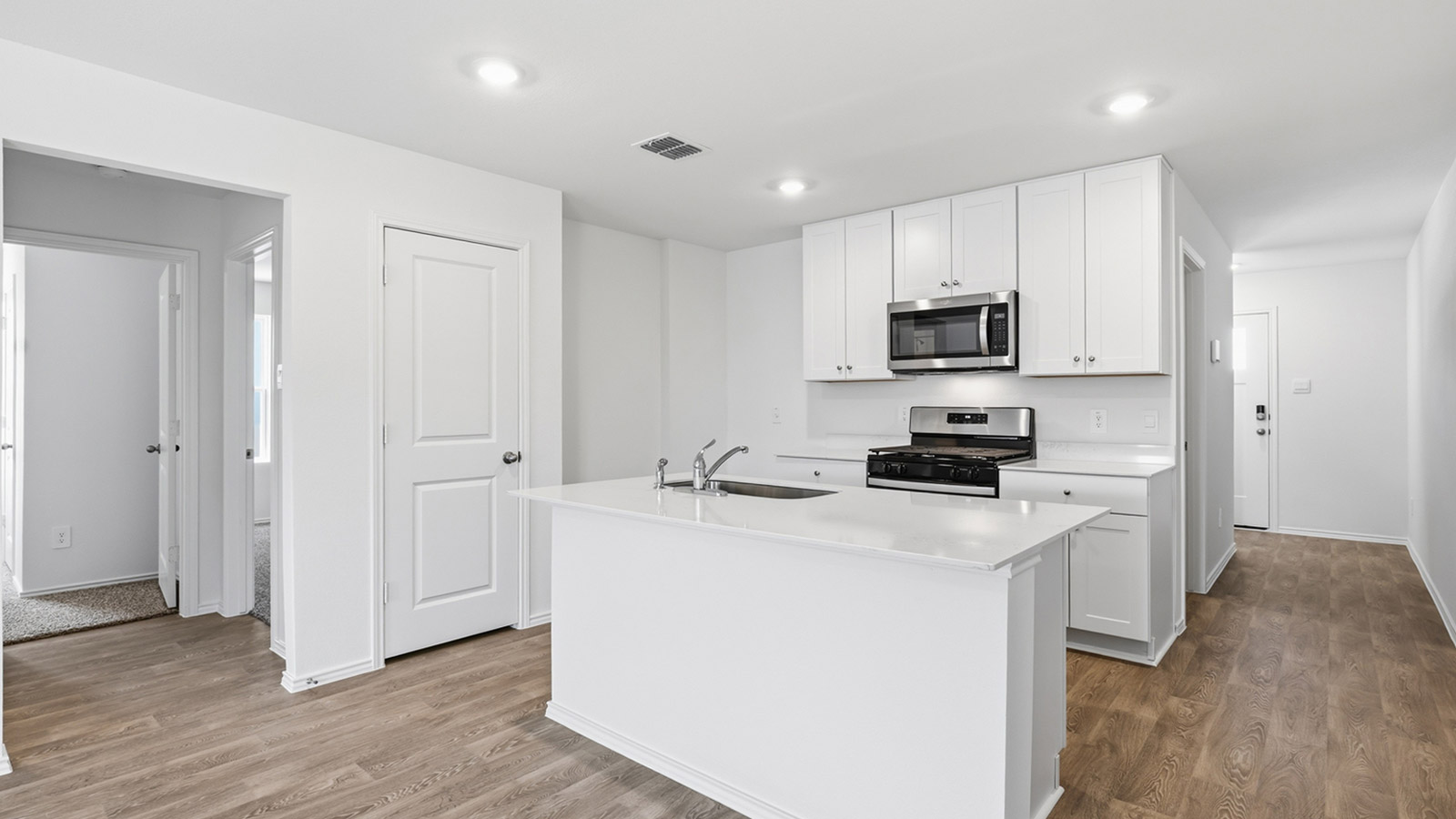 Bright and open kitchen.