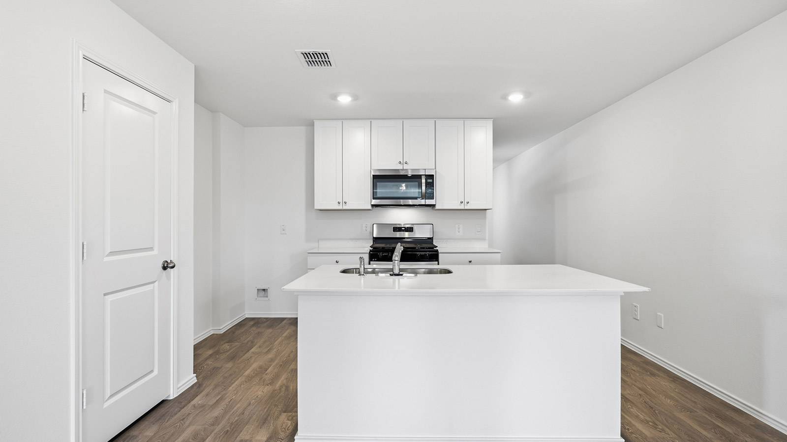 Bright and open kitchen.