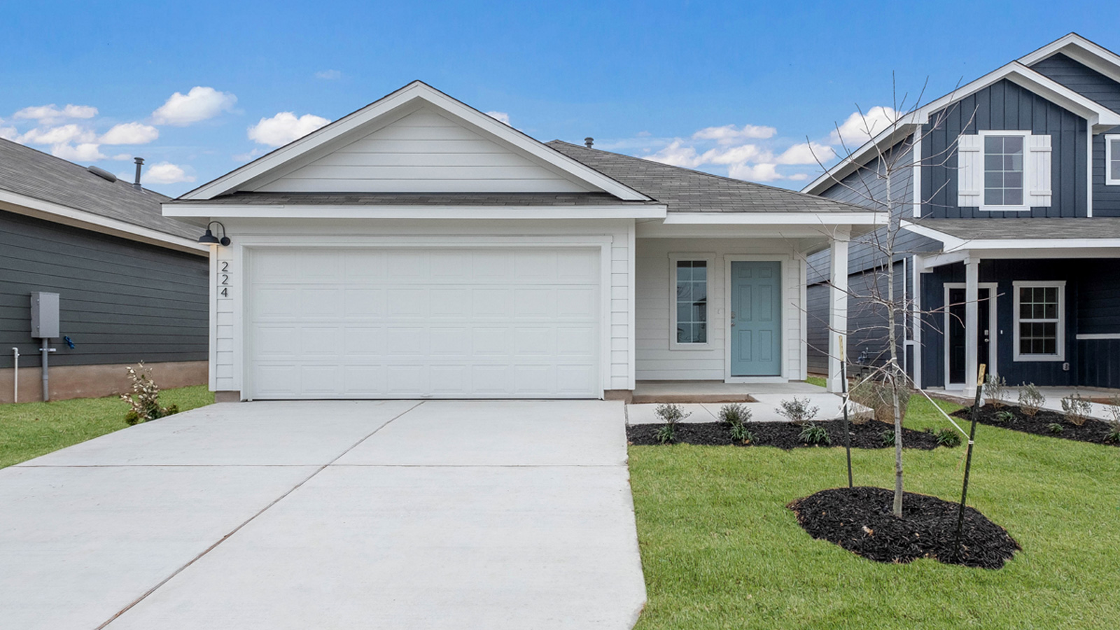 The Caroline floorplan - A Elevation at Wayside in Uhland, TX.