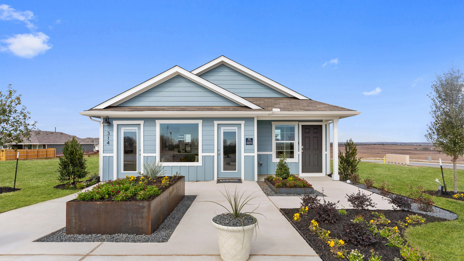 The Diana floorplan - B Elevation at Wayside in Uhland, TX.