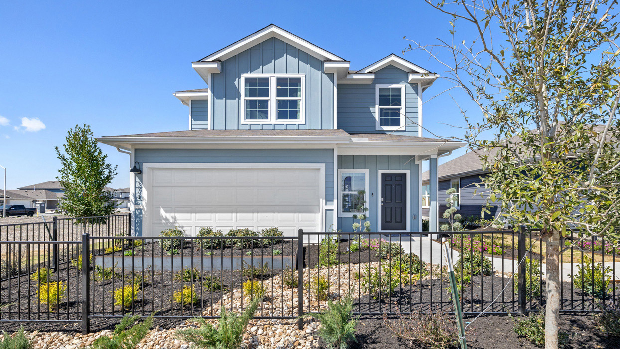 X30F The Florence Floorplan Front Exterior Two-Story Modern Farmhouse - Wayside in Uhland TX