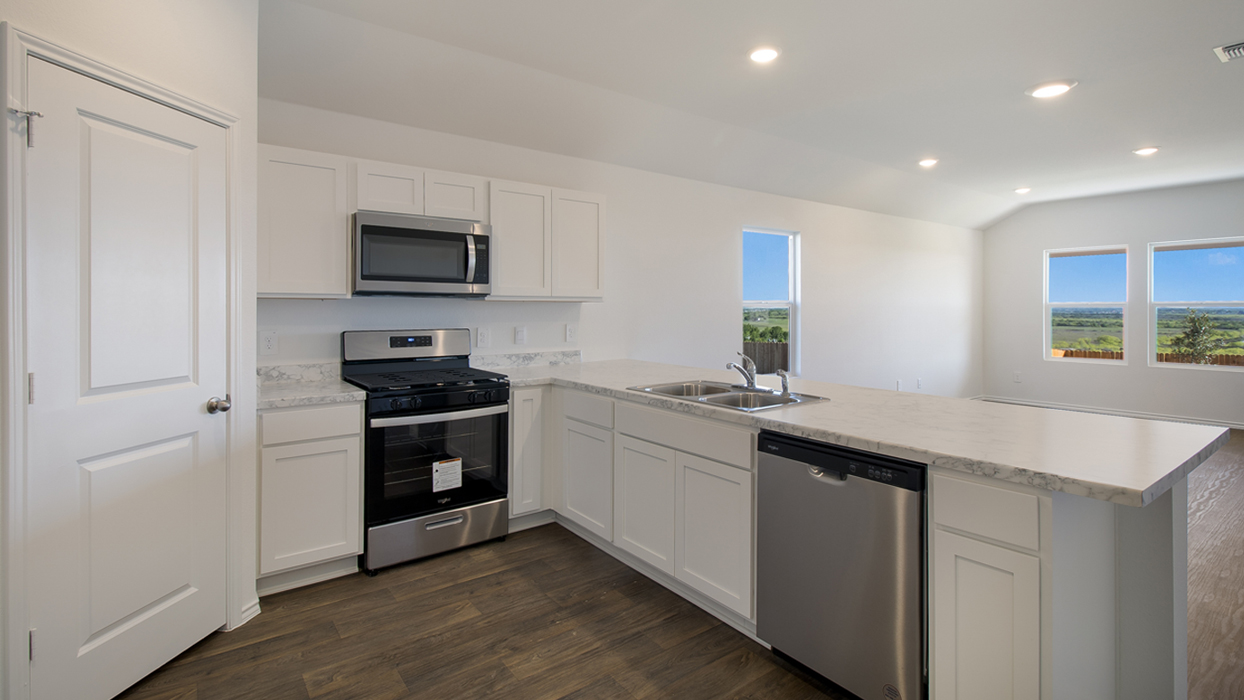 Open Concept Kitchen With Large Kitchen Island