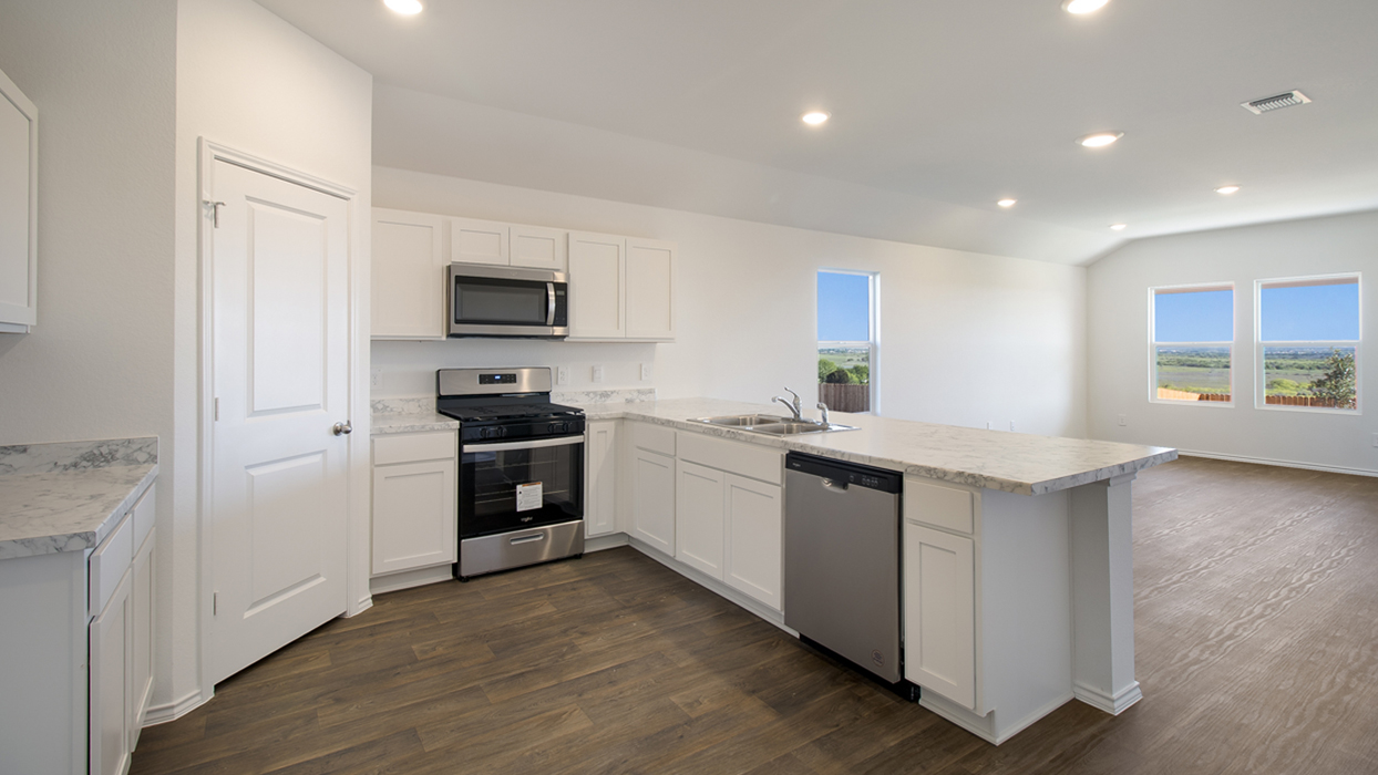 Open Concept Kitchen With Large Kitchen Island