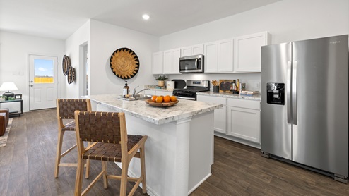 X35C Caden Floorplan open concept gourmet kitchen gallery image – Wayside in Uhland TX