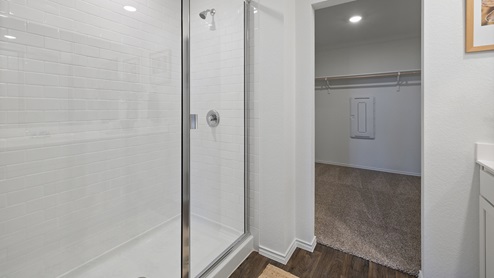 X35C Caden Floorplan bathroom 1 with walk-in shower gallery image – Wayside in Uhland TX