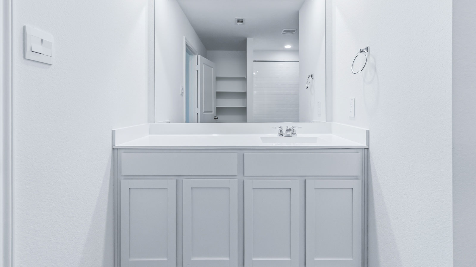 Owner’s en suite adds stylish appeal, spa-inspired design, adds walk-in shower, double vanity, walk-in closet access