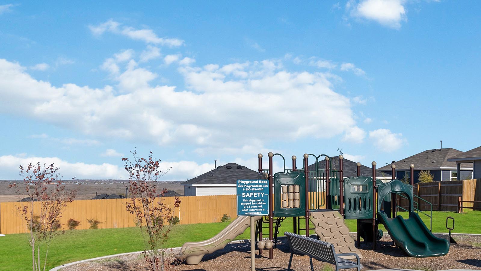 Community park with jungle gym