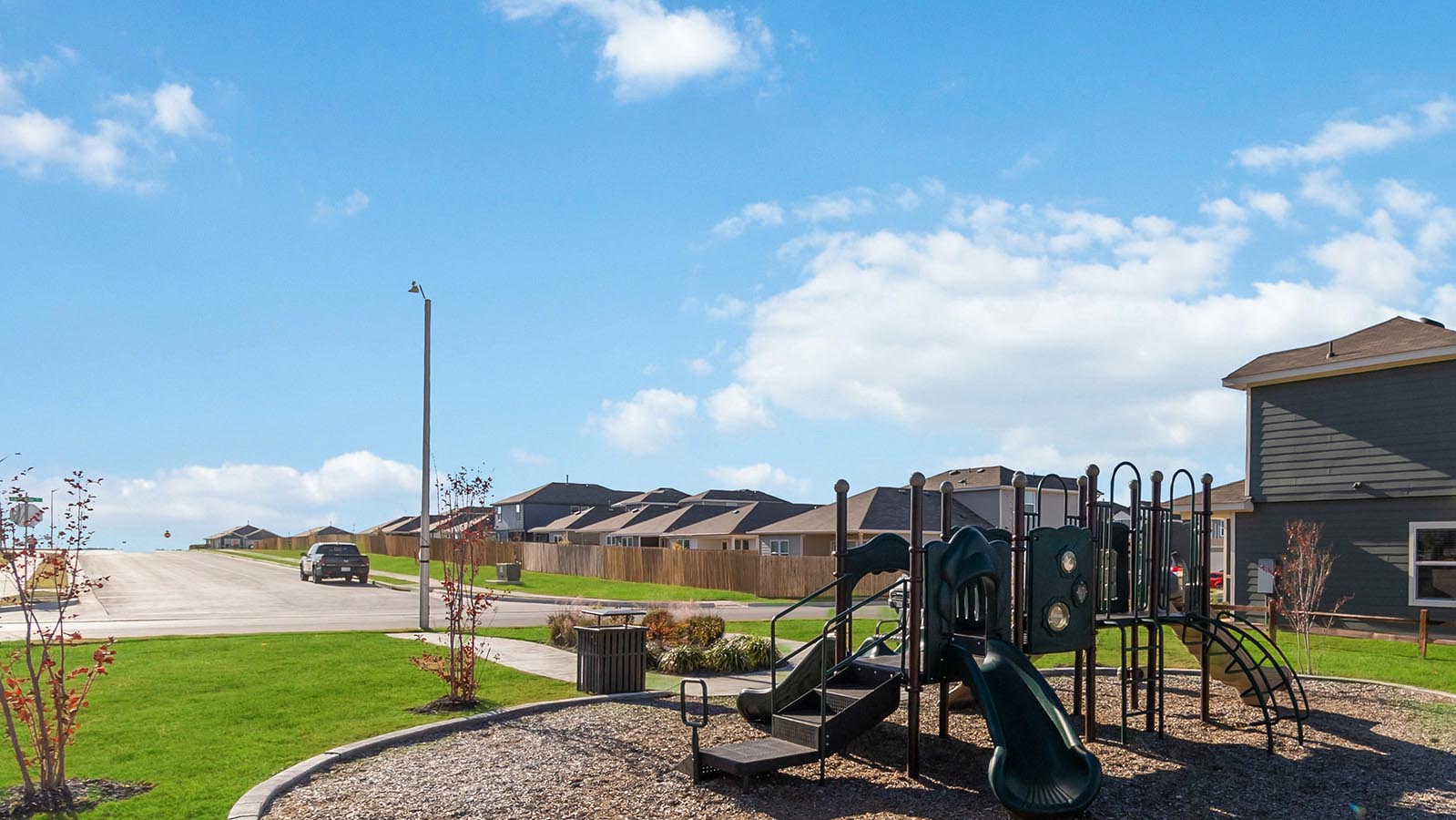 Community park with jungle gym