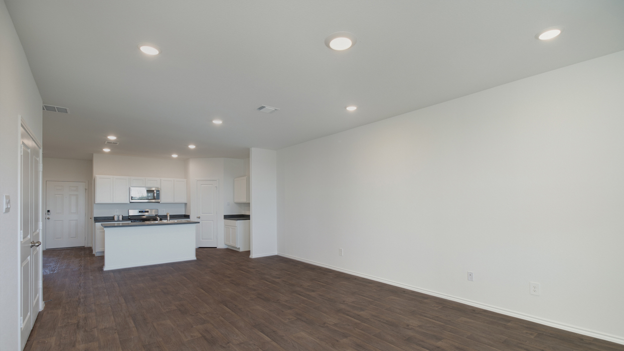 Open Concept Kitchen With Large Kitchen Island