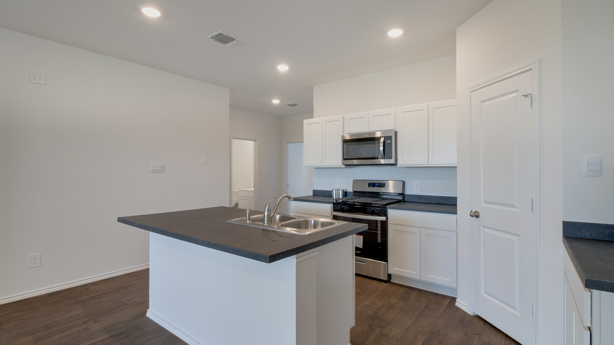 Open Concept Kitchen With Large Kitchen Island