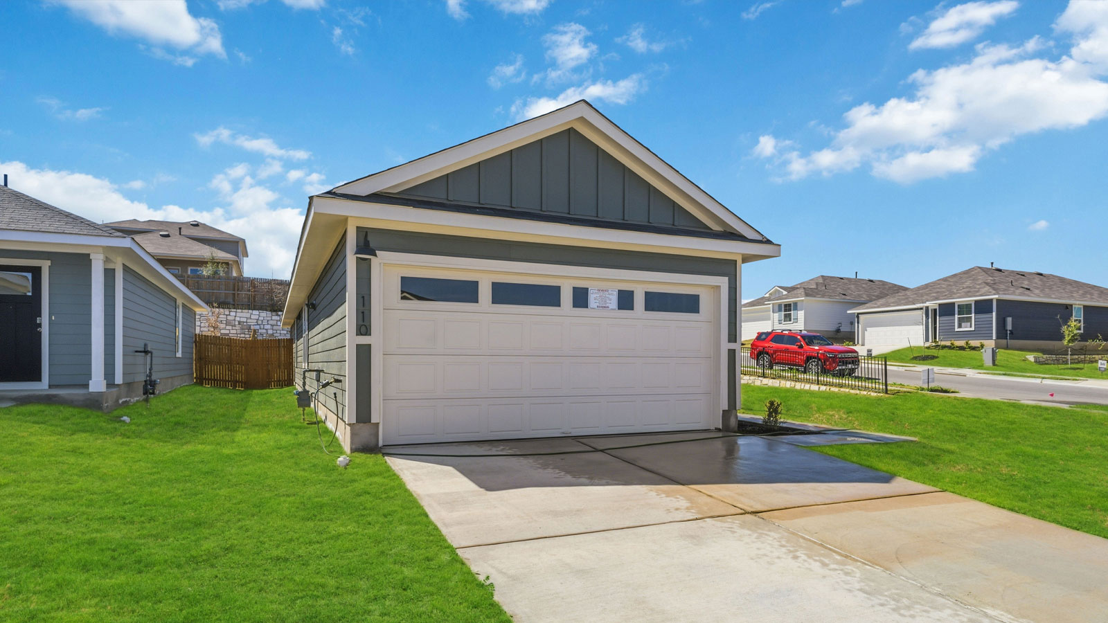 Exterior of new build home.