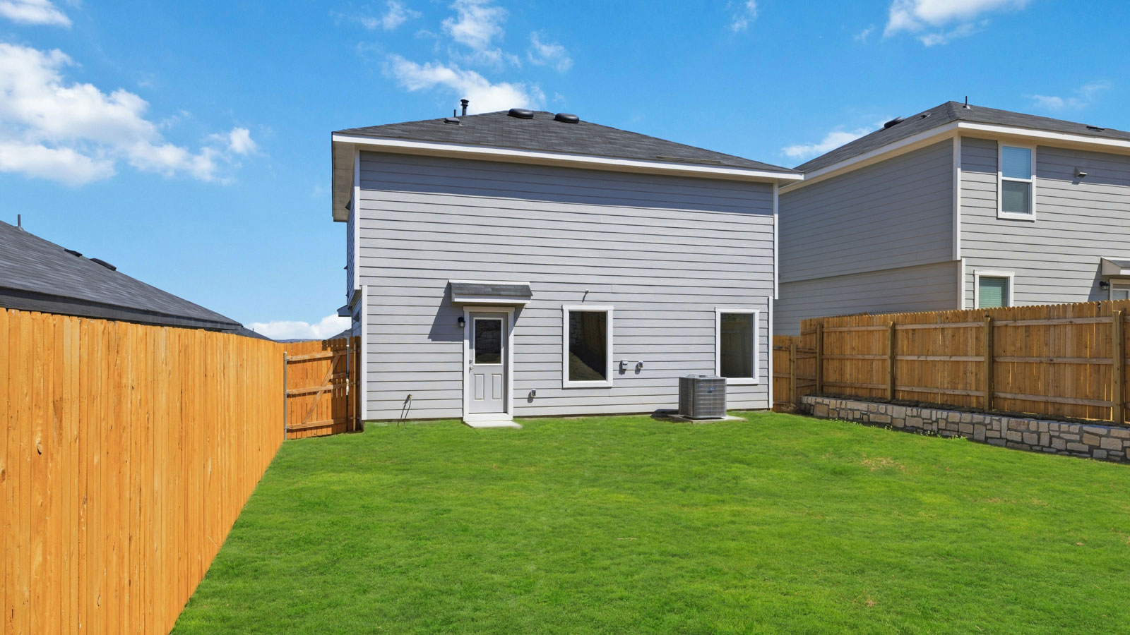 Backyard and exterior of home.