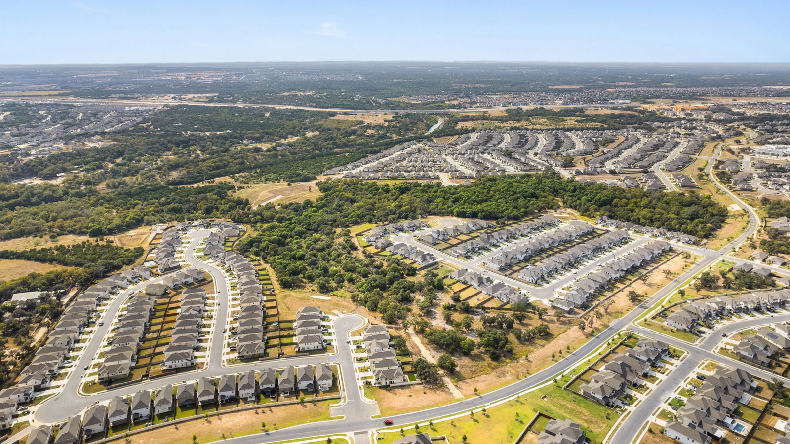 Drone image of community.