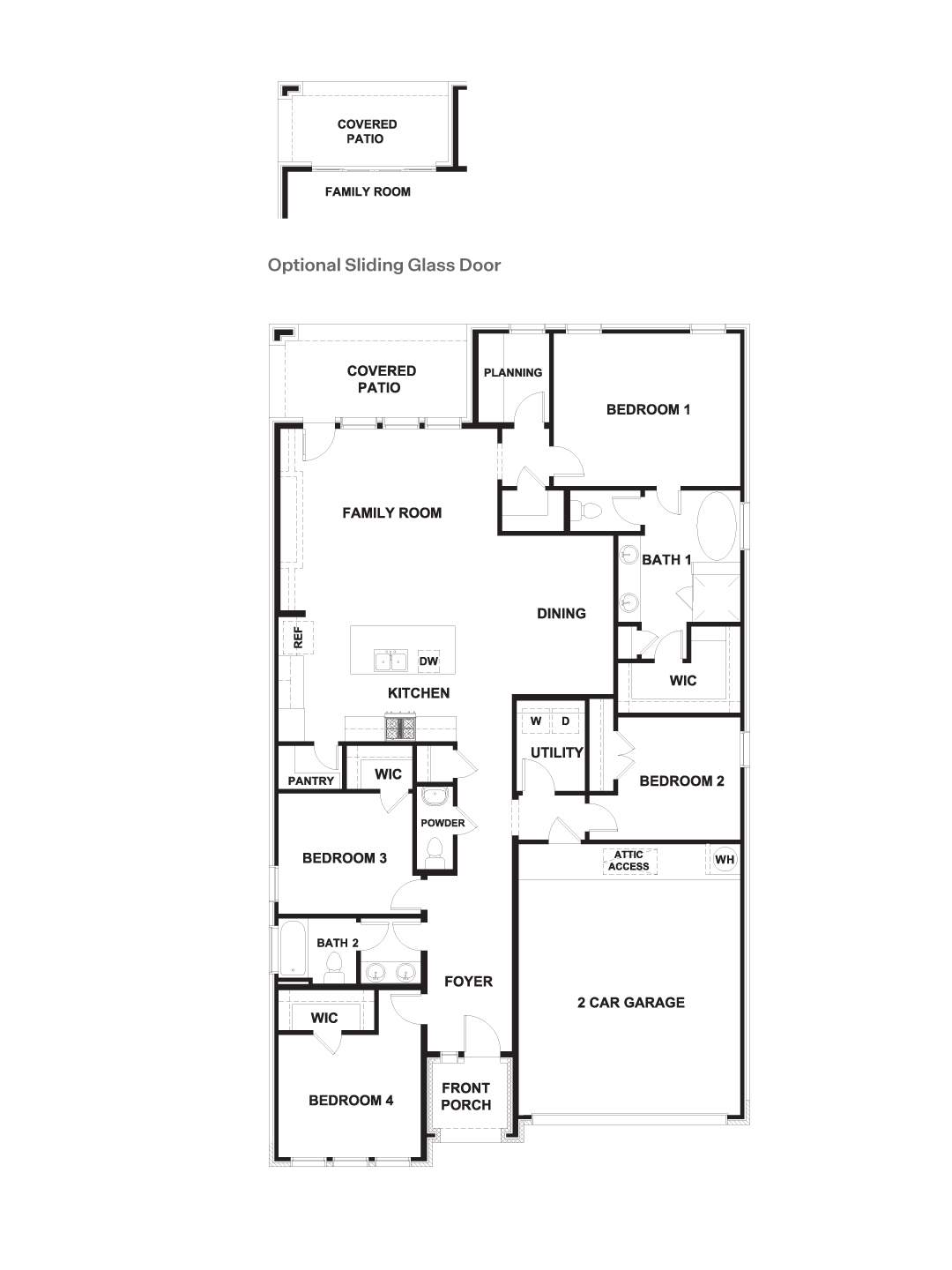 The Campbell floorplan at The Enclave at Bar W Ranch in Leander, TX.