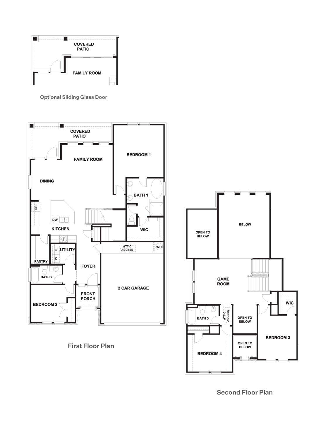 The Garrett floorplan at the Enclave at Bar W Ranch in Leander, TX.