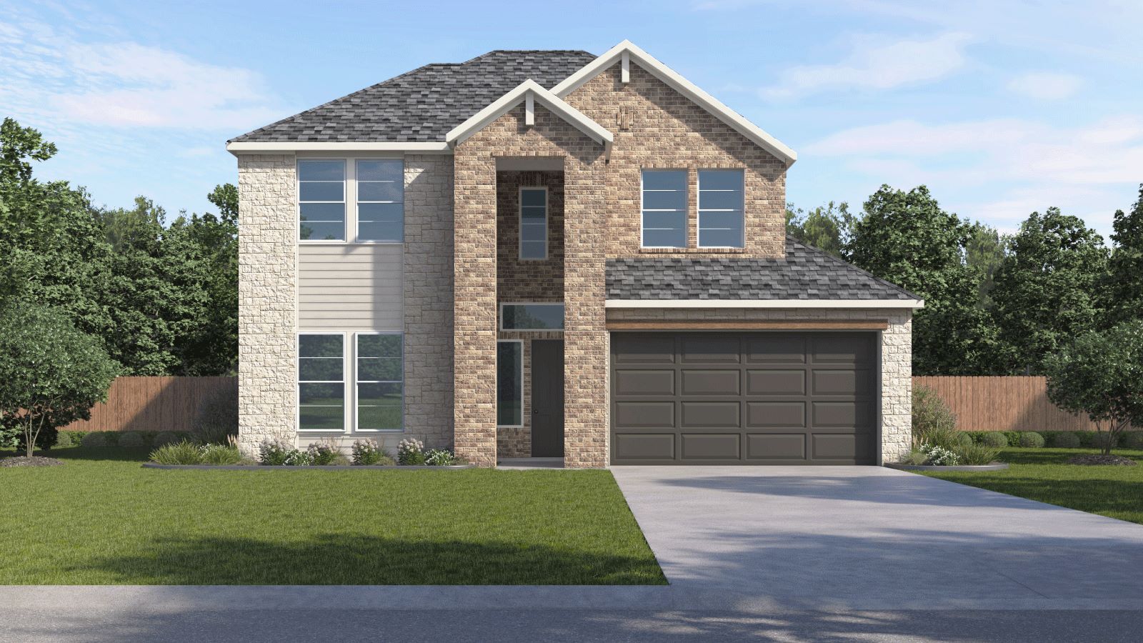 The H40G Floorplan - Y Elevation at The Enclave at Bar W Ranch in Leander, TX.