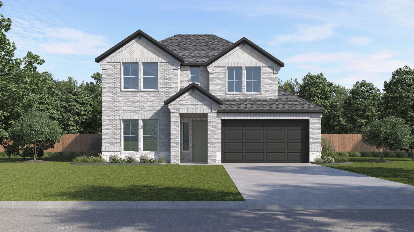 The H40I Floorplan - W Elevation at The Enclave at Bar W Ranch in Leander, TX.
