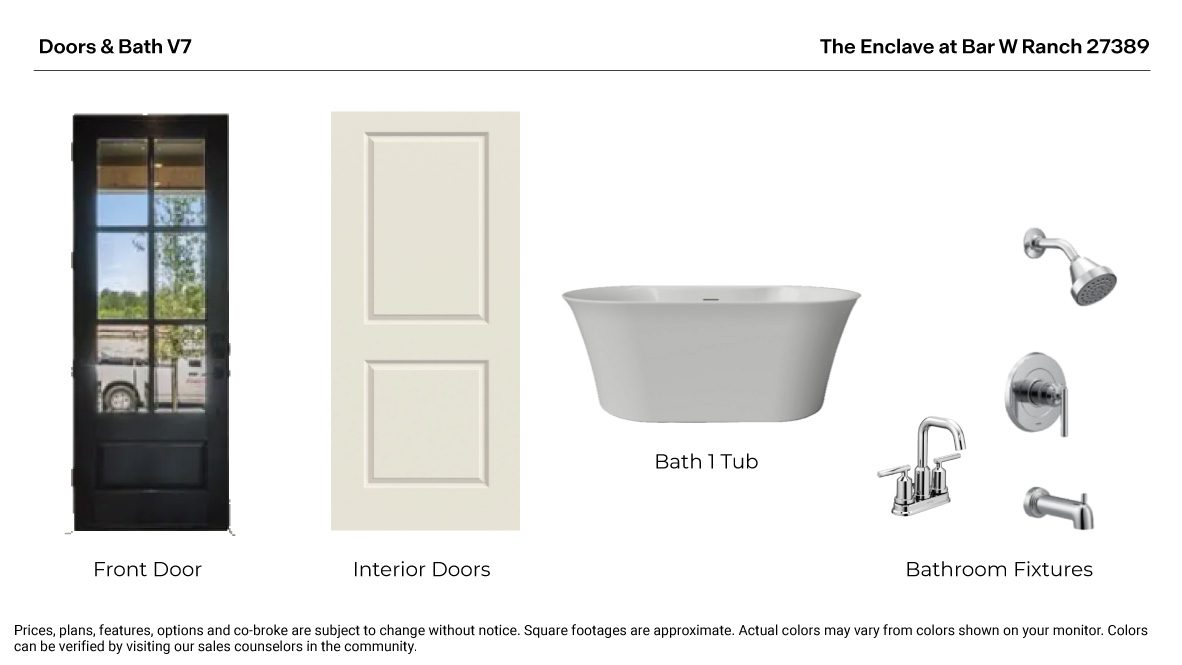 Door and bathroom details.