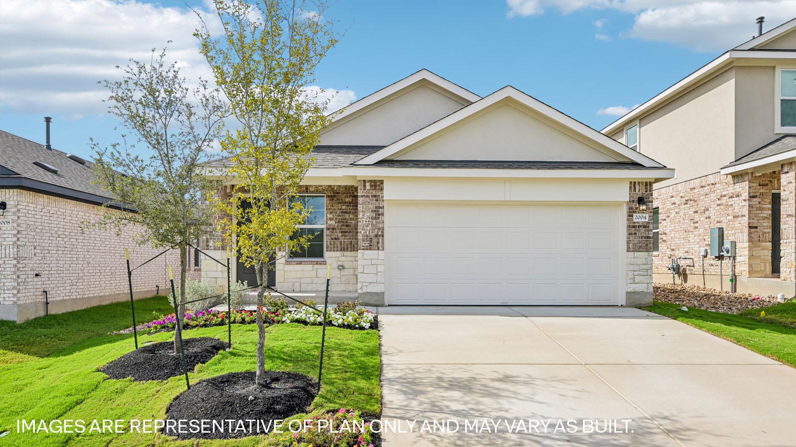 The Diana floorplan - B Elevation at Bar W Ranch in Leander, Tx
