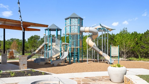 Playscape and covered pavillion.
