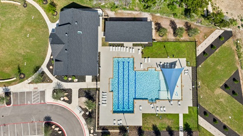 Amenity center with clubhouse and pool.