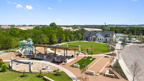 Ariel view of Bar W Ranch amenity center.