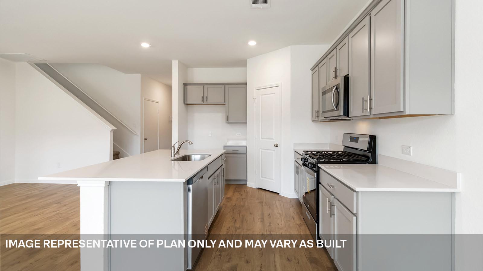 Kitchen with island.