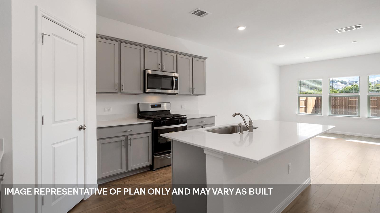 Kitchen with island.