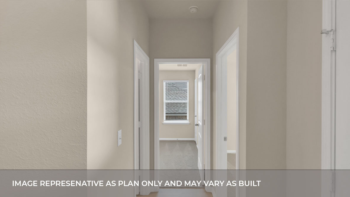 Bedrooms locaed at the front of the home.