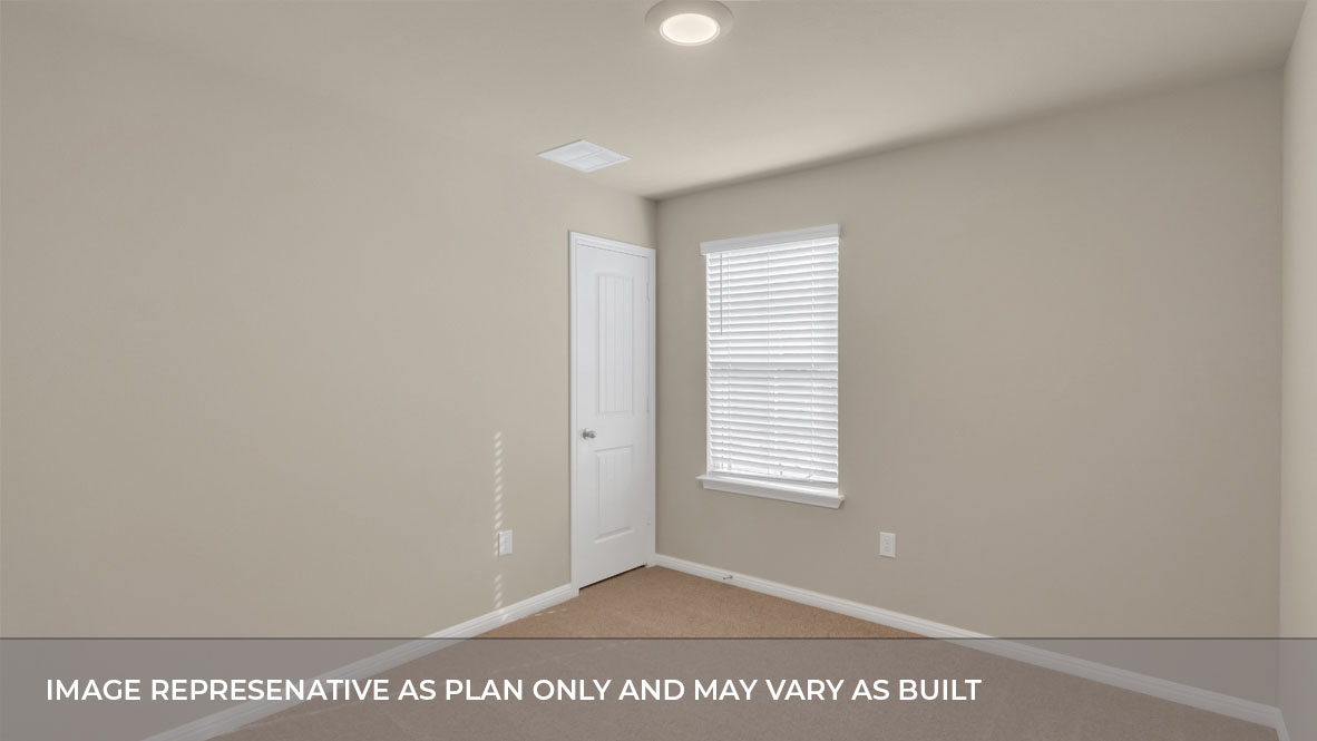 Bedroom 3 with carpeted flooring and closet.