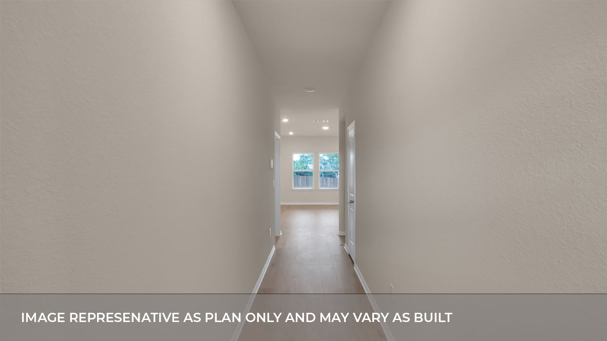 Hallway leading to the living room.