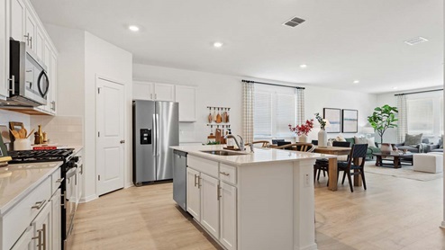 gourmet kitchen with stainless steel appliances
