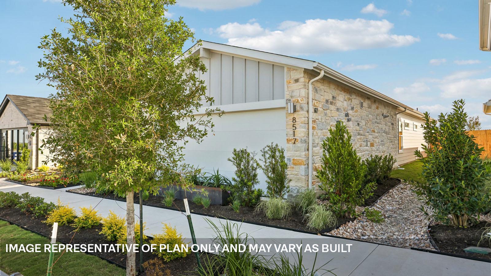 Exterior of new build home.