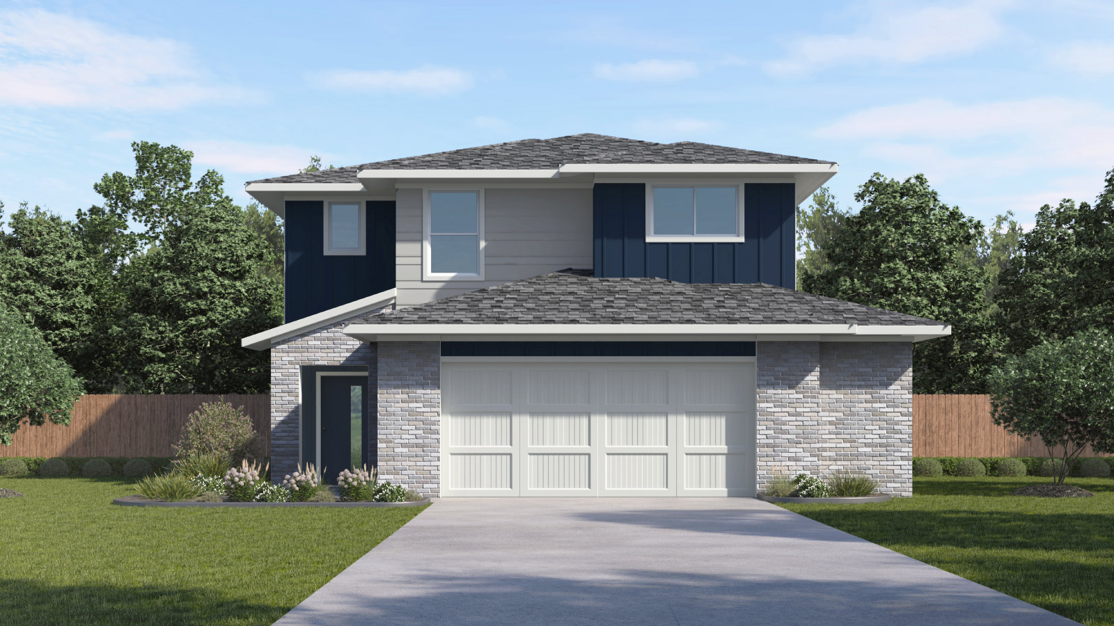 The Rushmore Front Exterior Elevation N