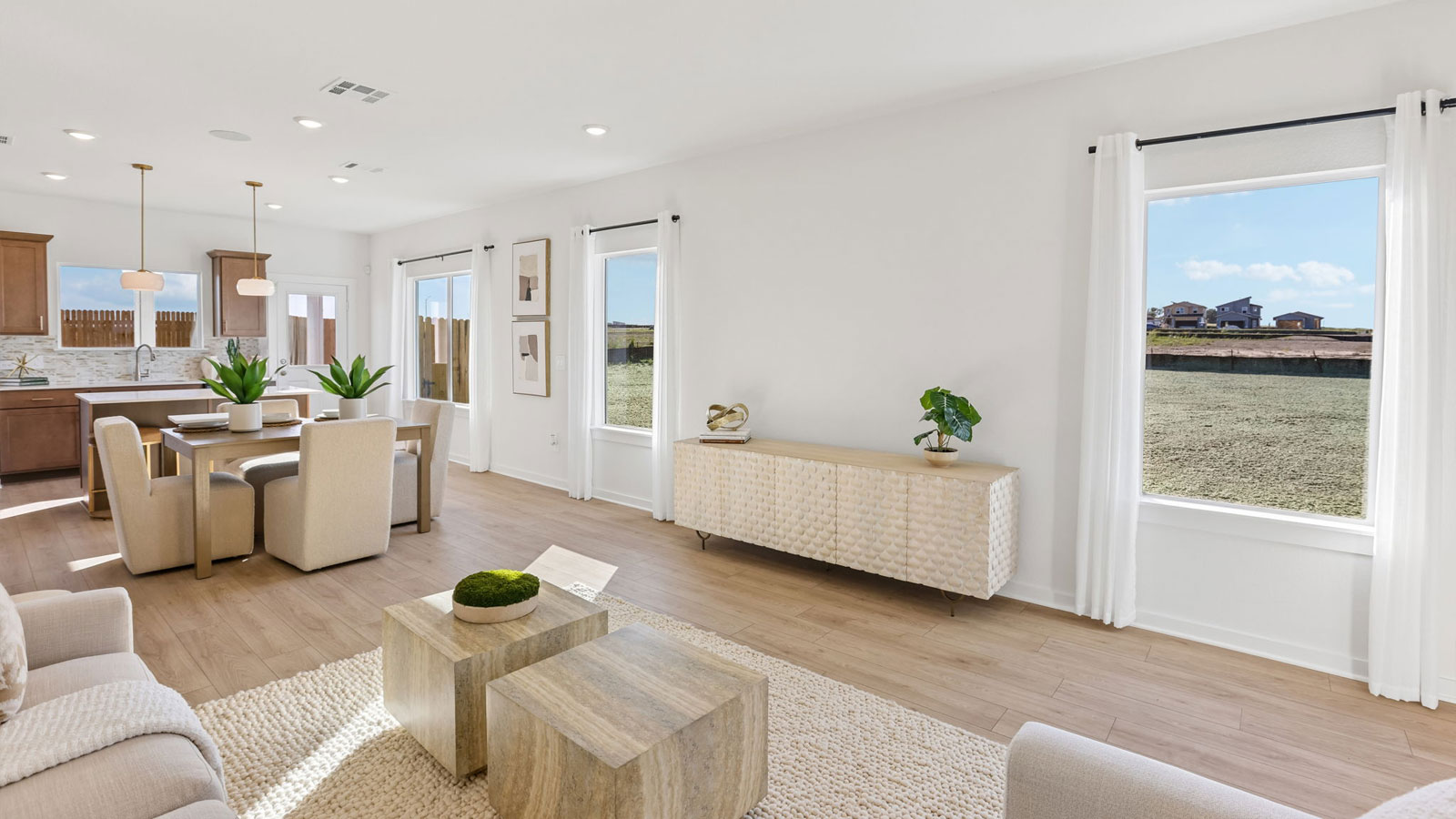 New homes at Frontier in Mustang Ridge, TX.