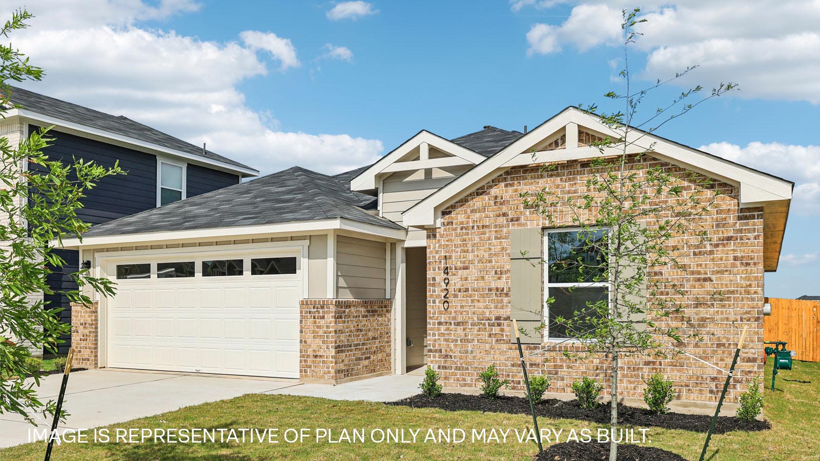 The Elgin floorplan - H Elevation at Monarch Ranch in Manor, TX.