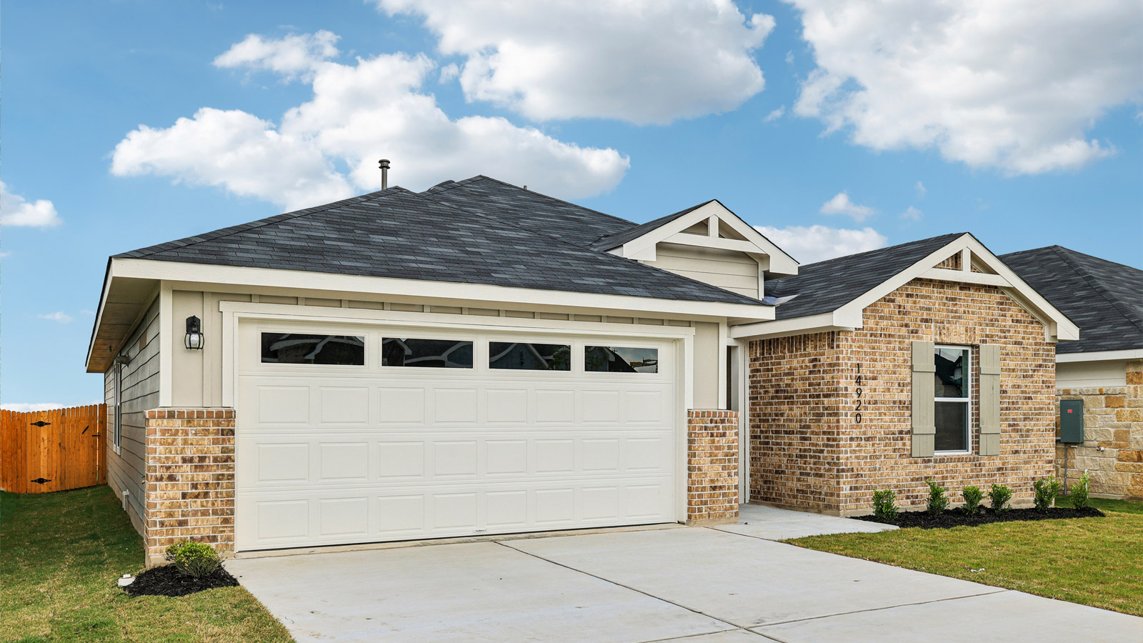 Exterior shot of 14920 Found Admiral Lane at Monarch Ranch in Manor, TX.