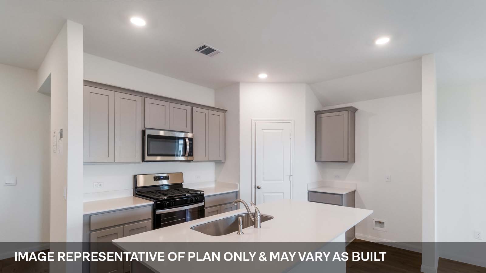 Open kitchen with island.