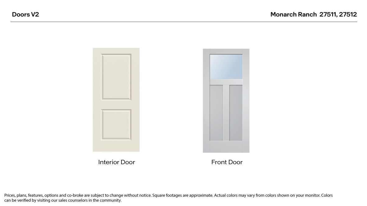 Monarch Ranch Door Selection