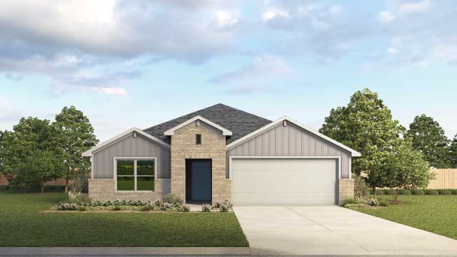 The Eglin Front Exterior Rendering - Elevation I